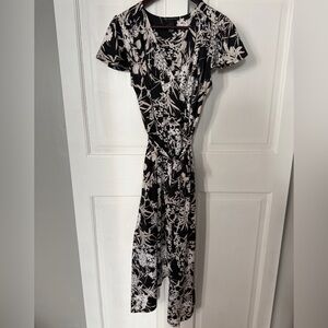 INC International Concepts Black and White Floral Maxi Dress